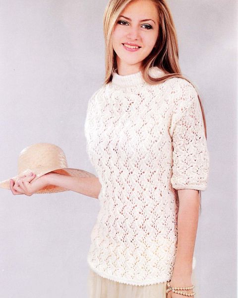 Pullover in Lace Pattern