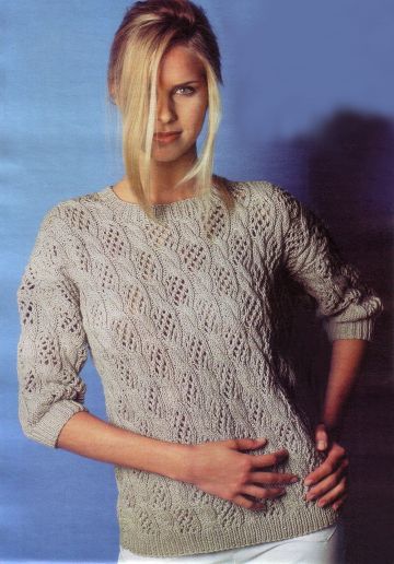 Cables and Lace Pullover