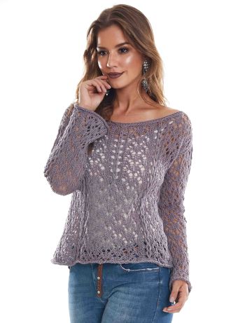 Lace Pullover with Faux Cord Detail