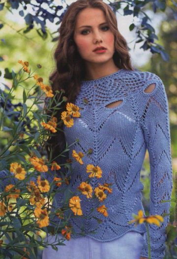 Eyelet Yoke Pullover