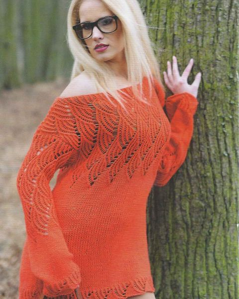 Pullover with Lace Pattern