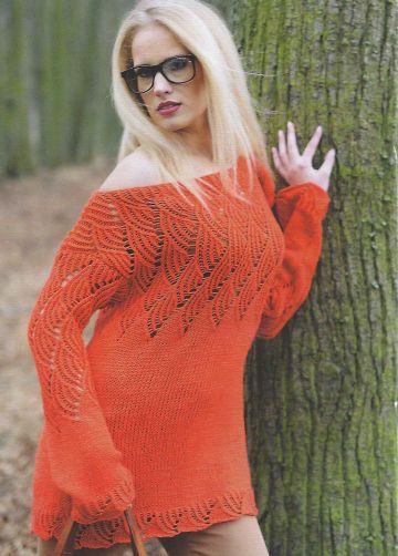 Pullover with Lace Pattern