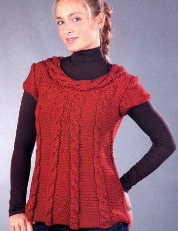 Pullover with Cables