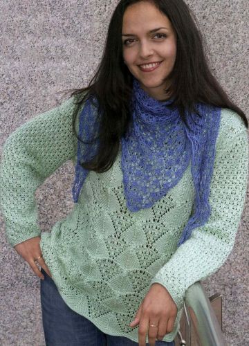 Pullover in Lace Pattern