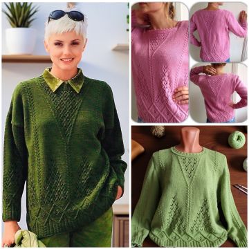 Pullover with Pattern Mix
