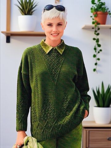 Pullover with Pattern Mix