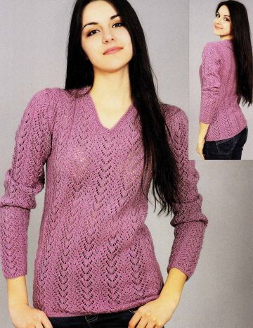 Lace V-Neck Pullover