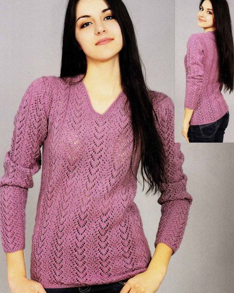 Lace V-Neck Pullover