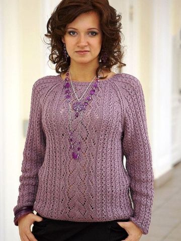 Lace Mix Pattern Pullover