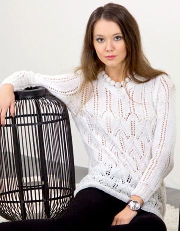 Pullover with Tulip Pattern