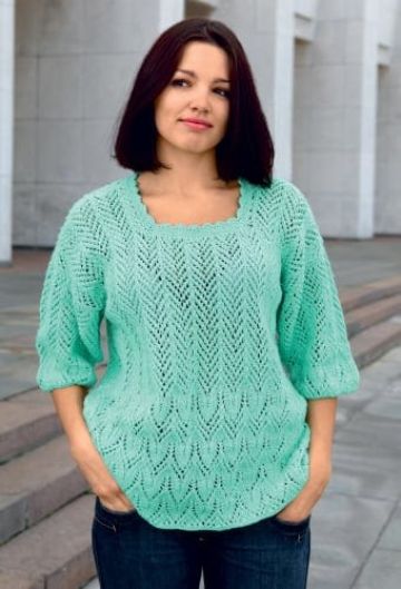 Pullover in Lace Pattern