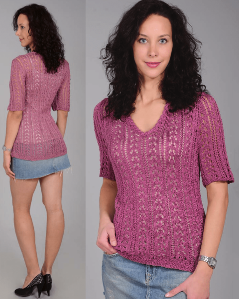 Lace V-Neck Pullover