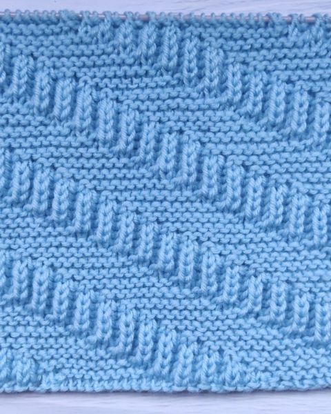 Diagonal Garter Stitch Patent Pattern