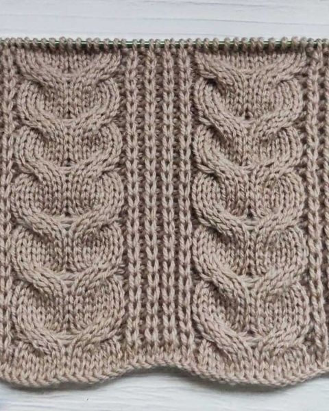 Half Brioche Stitch with Cable Stitch