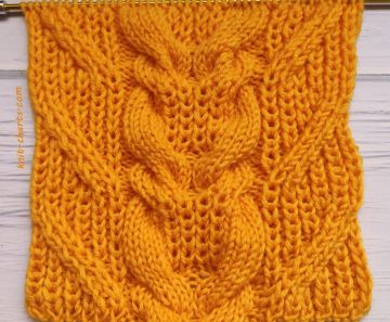 Half Brioche Stitch with Cable Knitting Pattern