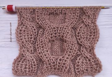 Half Brioche Stitch with Cable Knitting Pattern