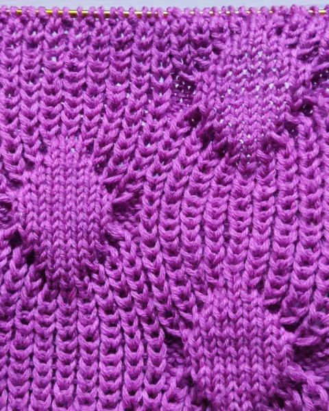 Brioche Knit Spider Stitch