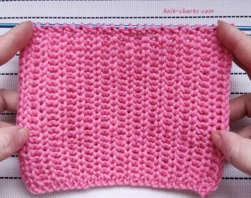 Fisherman's rib Stitch using only knit stitches