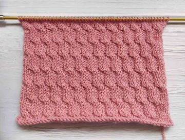 Diagonal Cable Stitch Knitting Pattern