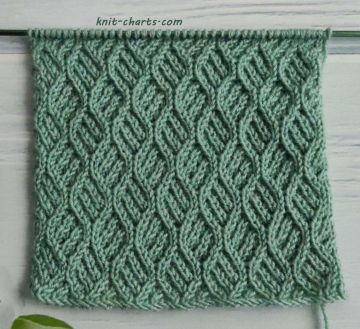 Twist Stitch Diamonds Pattern