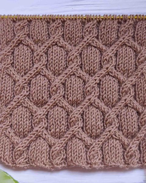 Diamond Cable Knitting Pattern