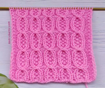 Moss Cable Stitch Knitting Pattern