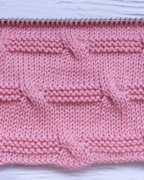 Stripes with Cable and Garter Stitch