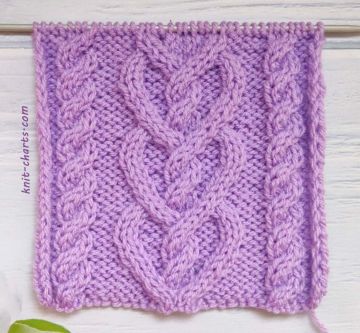 Heart Stitch Knitting Pattern
