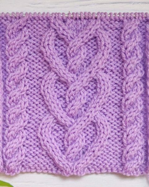 Heart Stitch Knitting Pattern