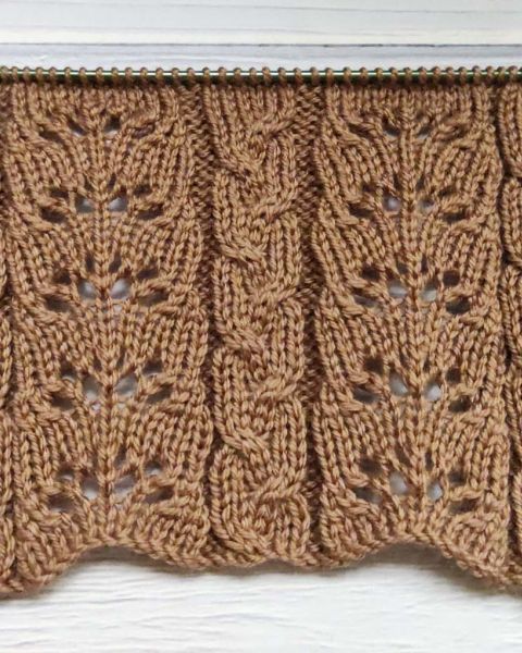 Lace Cable Stitch Knitting Pattern