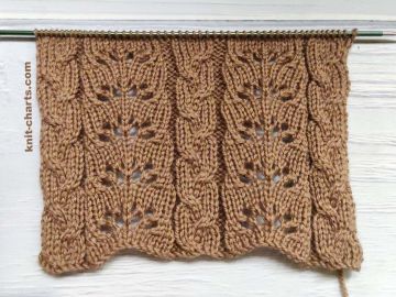 Lace Cable Stitch Knitting Pattern