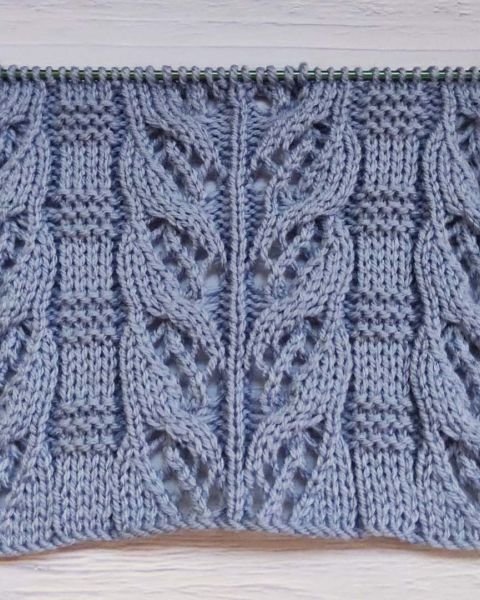 Lace Cable Stitch Knitting Pattern