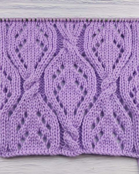 Lace Cable Stitch Knitting Pattern