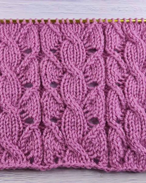 Lace Cable Stitch Knitting Pattern