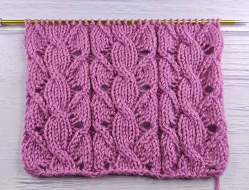 Lace Cable Stitch Knitting Pattern