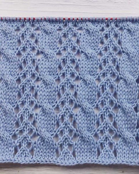 Lace Cable Stitch Knitting Pattern