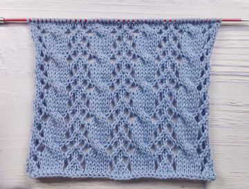 Lace Cable Stitch Knitting Pattern