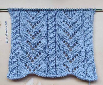 Lace Cable Stitch Knitting Pattern