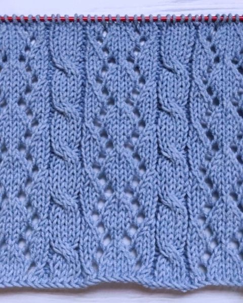 Lace Cable Stitch Knitting Pattern
