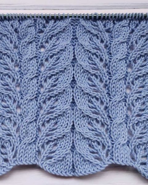 Leaf Cable Stitch Knitting Pattern