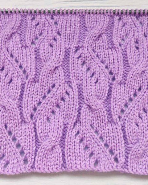 Lace Cable Stitch Knitting Pattern