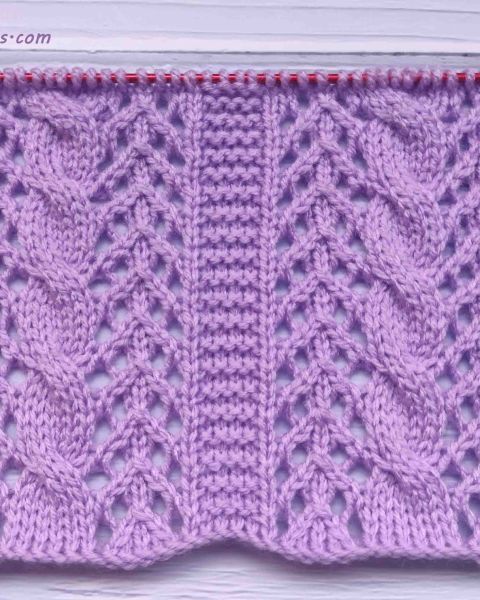 Lace Cable Stitch Knitting Pattern