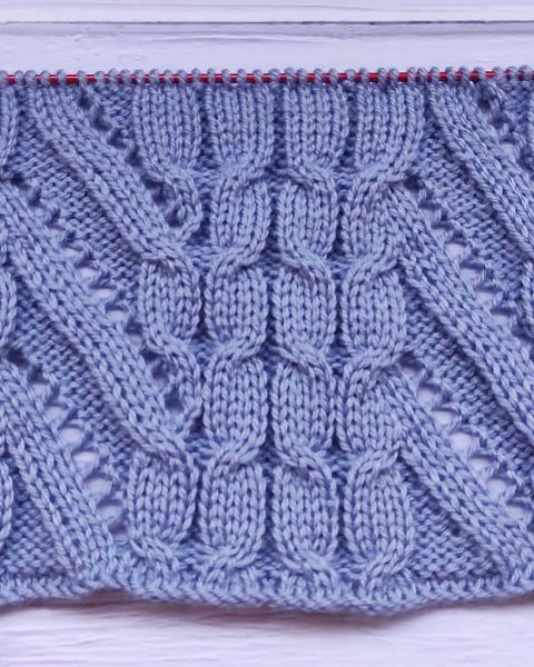 Lace Cable Stitch Knitting Pattern
