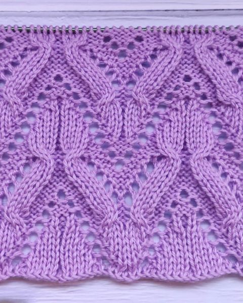 Lace Cable Stitch Knitting Pattern