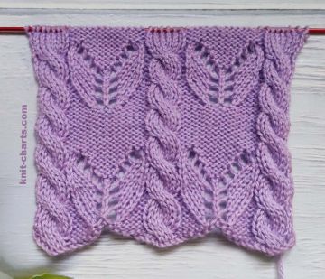 Lace Cable Stitch Knitting Pattern