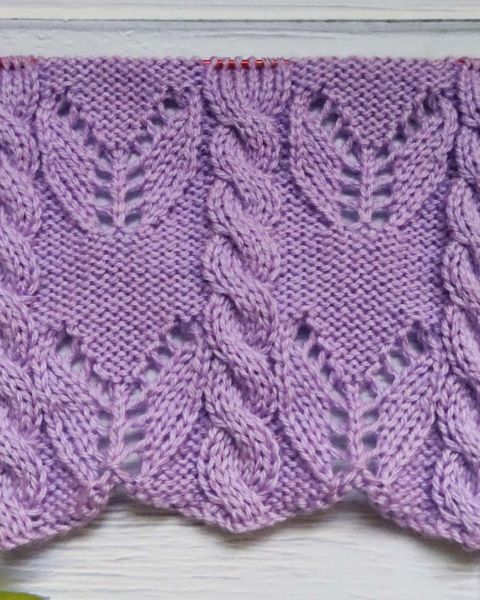 Lace Cable Stitch Knitting Pattern