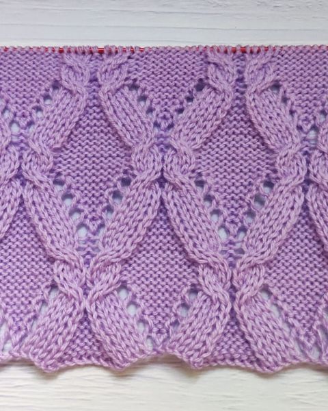 Lace Cable Stitch Knitting Pattern