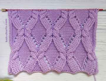 Lace Cable Stitch Knitting Pattern