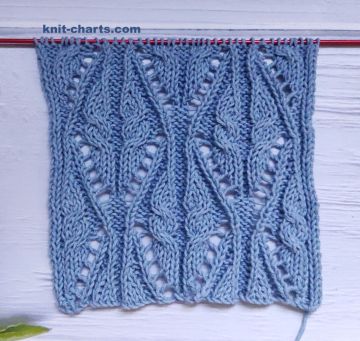 Lace Cable Stitch Knitting Pattern