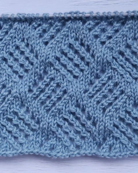 Lace Basket Knitting Stitch Pattern
